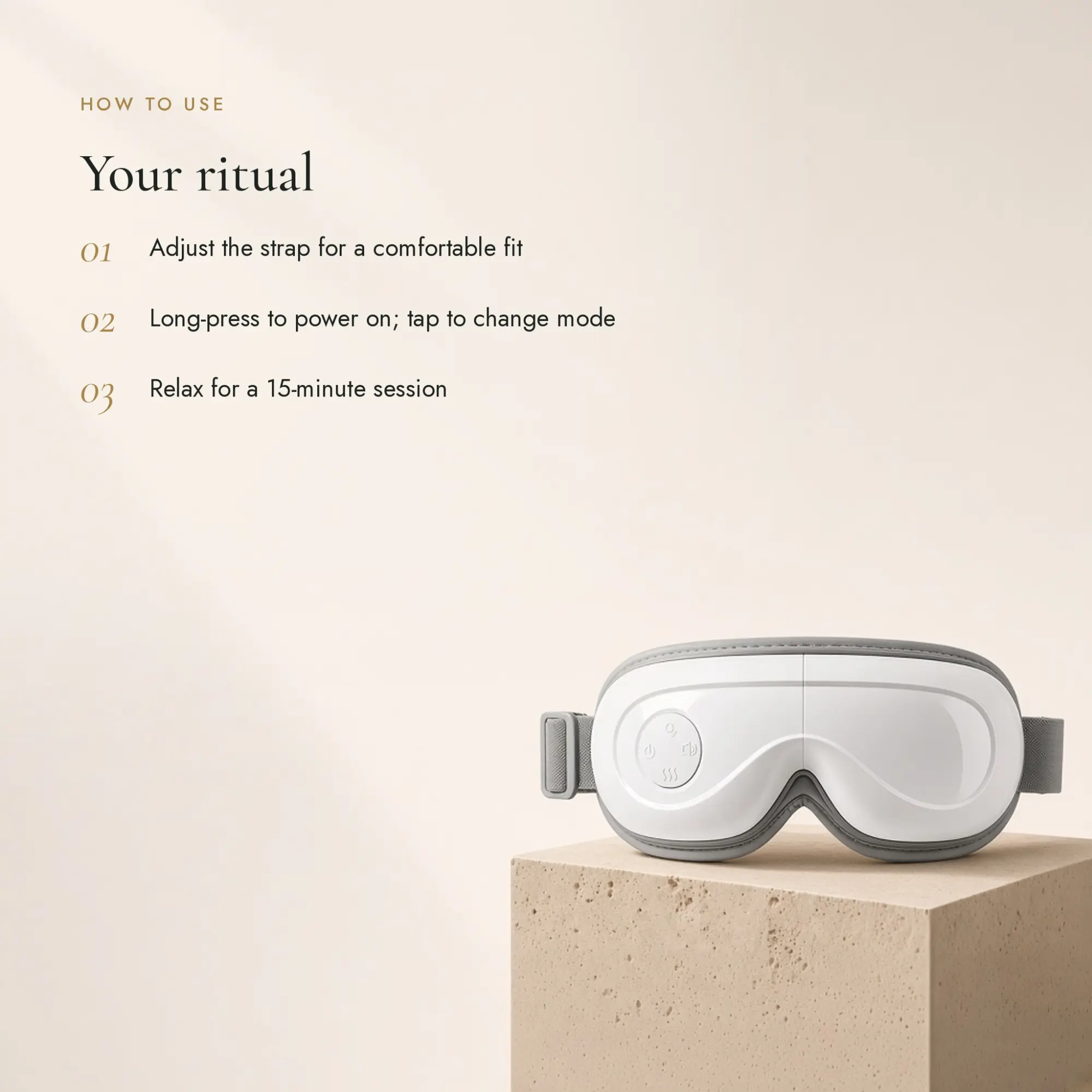 Heated Eye Massager — how to use
