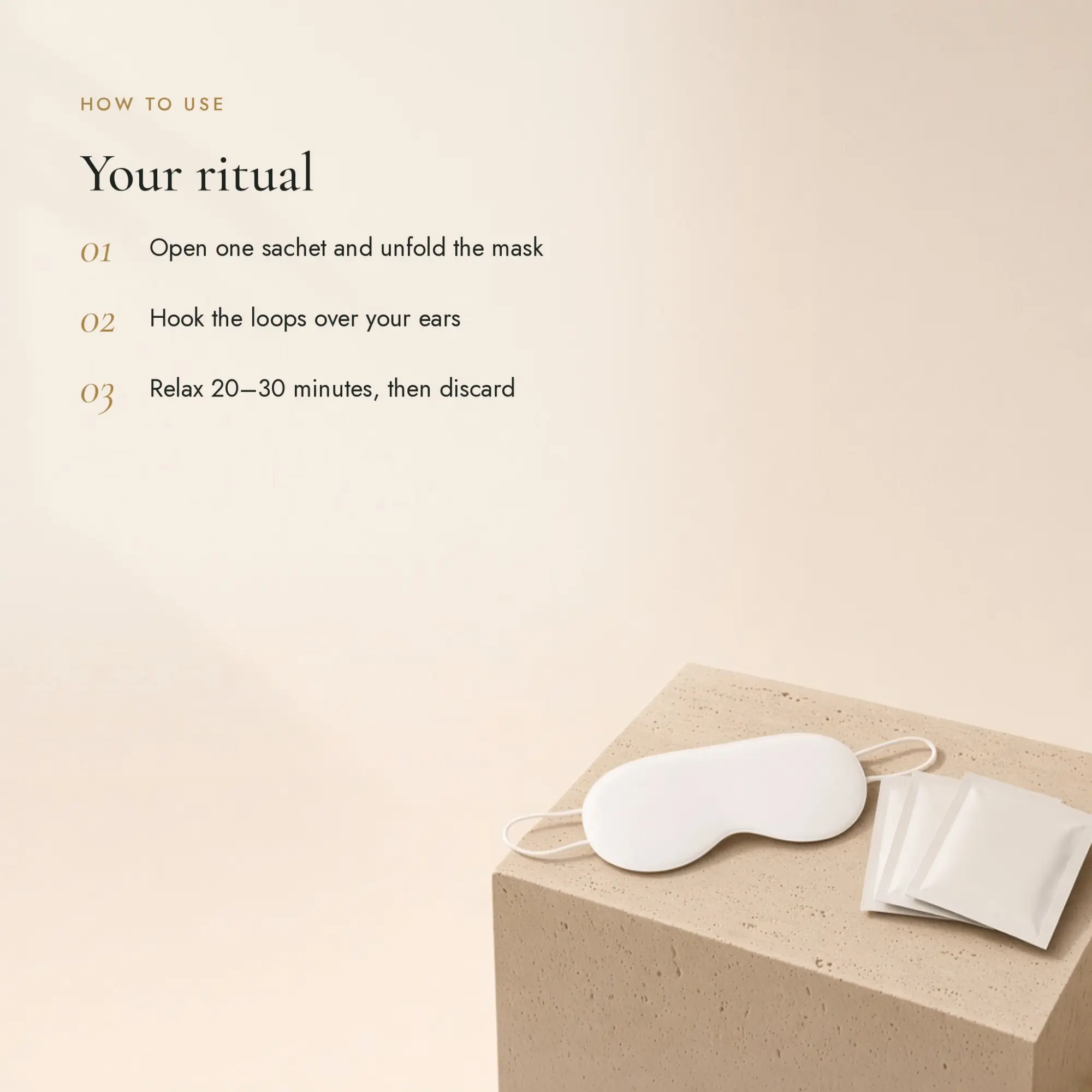 Warming Steam Eye Masks (5-pack) — how to use